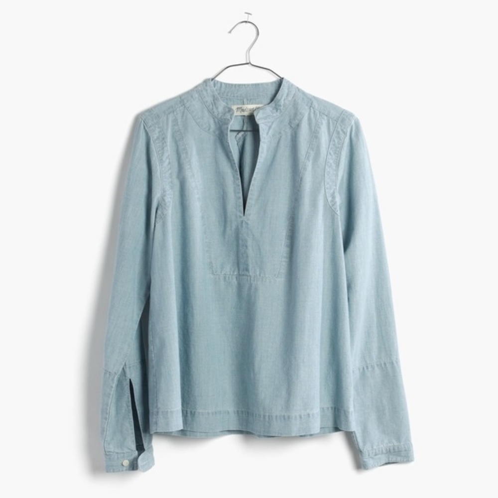 Madewell Denim Popover Shirt Blue Lauryn Wash M
